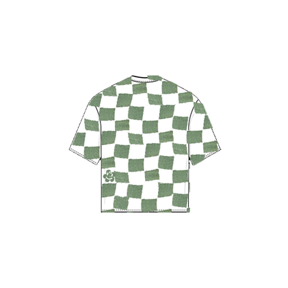 Pop Basel Gallery- Green/White Fluffy tee. Value